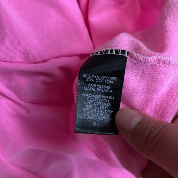 Aviator Nation Bolt Embroidered T-Shirt in Neon Pink/mint, SIZE XL - Picture 8 of 9